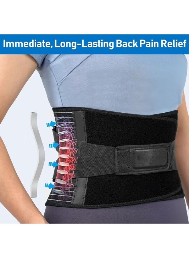 EETU Lumbar Support Belt For Women Men,Adjustable Lower Waist Support Belt Brace Pain Relief With 6 Stays,Upgraded Bracepost Back Brace For Heavy Lifting Herniated Disc,Sciatica,Scoliosis-XL 93-110CM - Image 3